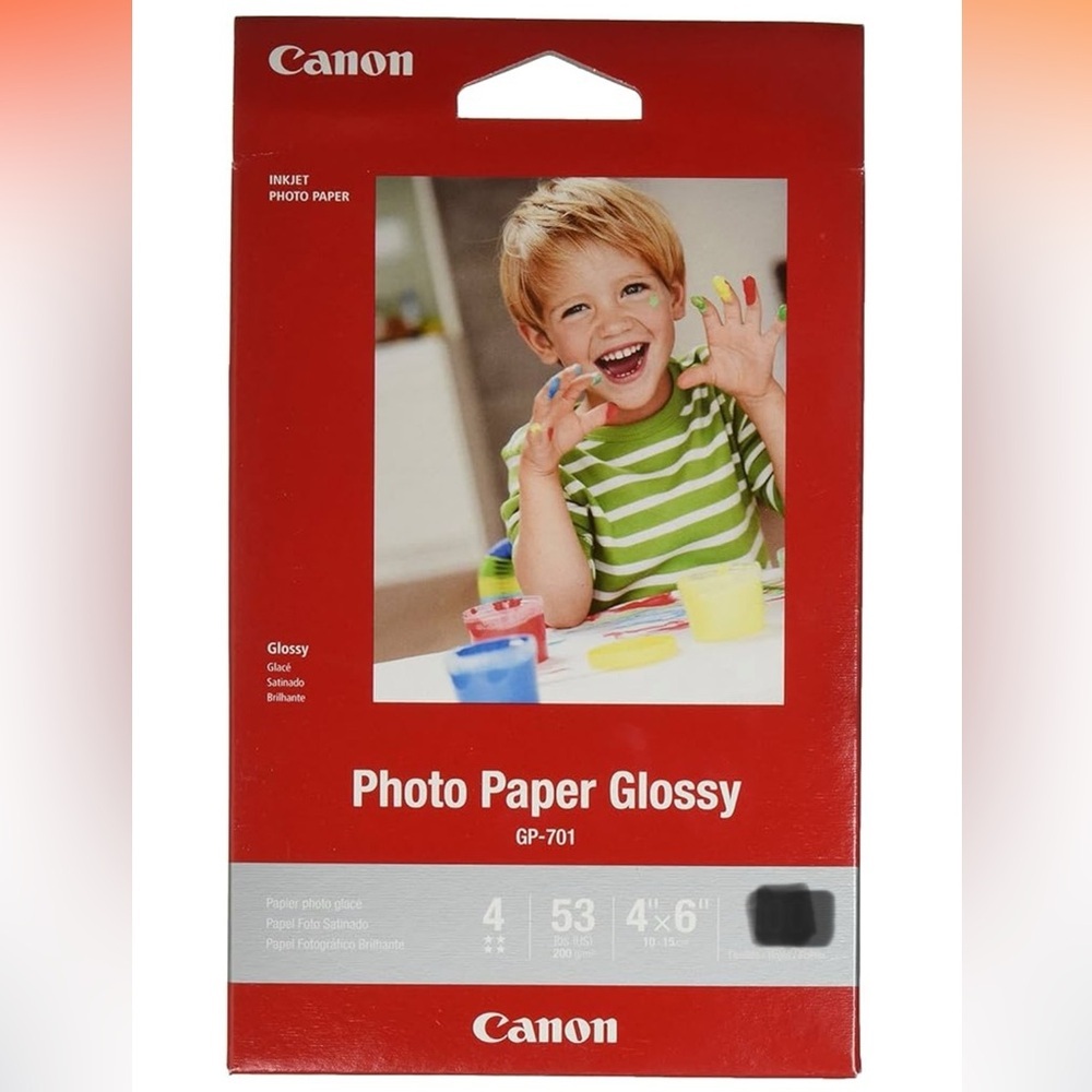 250 4”x6” Canon Photo Paper Glossy